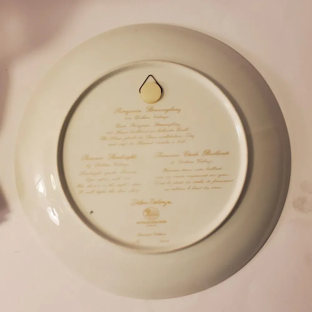 HUTSCHENREUTHER #255 Wall Plate W/BOX Princess STARBRIGHT Dolores Valenza